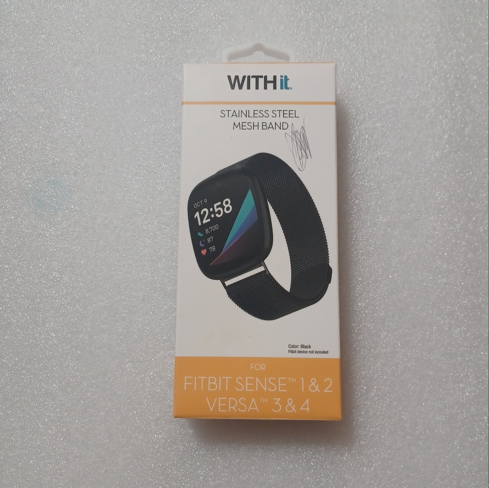 WITH it Stainless Steel Mesh Band Black